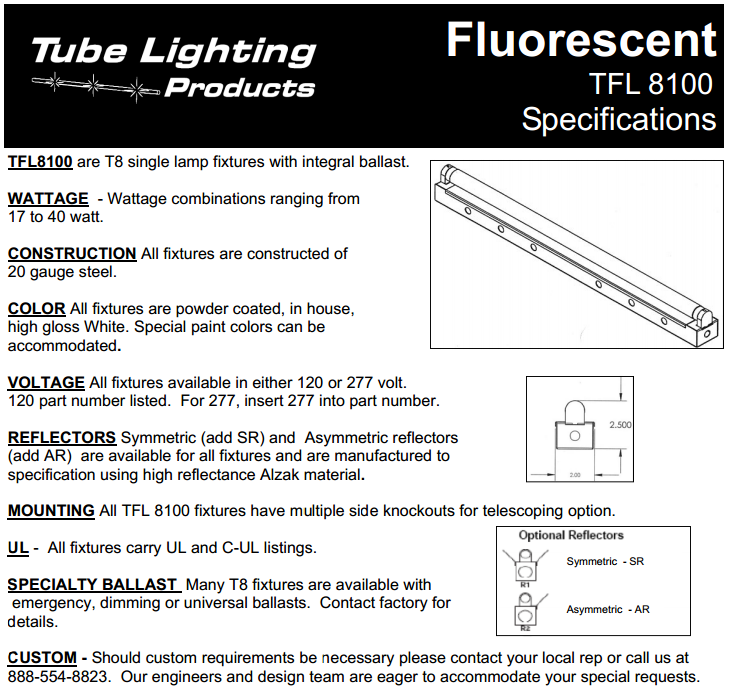 T8 Fluorescents Tube Lighting Products